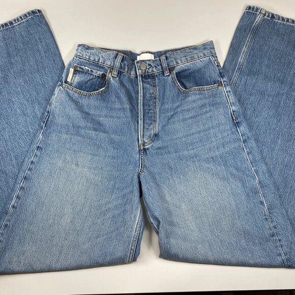 Boyish Women’s The Jovi Relaxed Straight Wide Leg Jeans Blue Size 26 - Picture 1 of 9